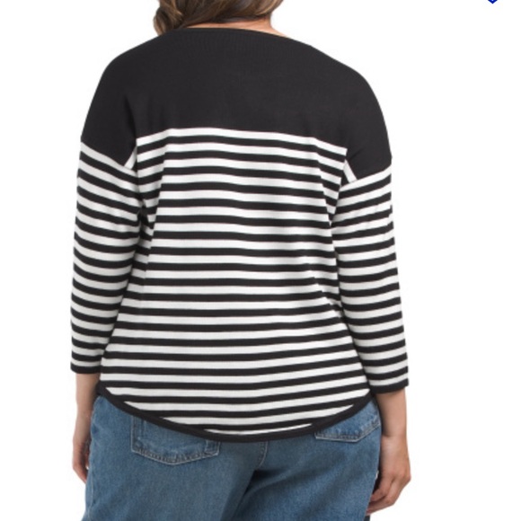 New with tags Philosophy plus striped sweater 2X - Picture 2 of 2